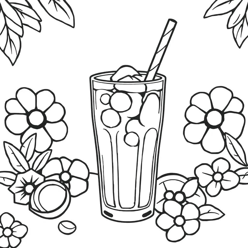 Boba Drink Coloring Pages