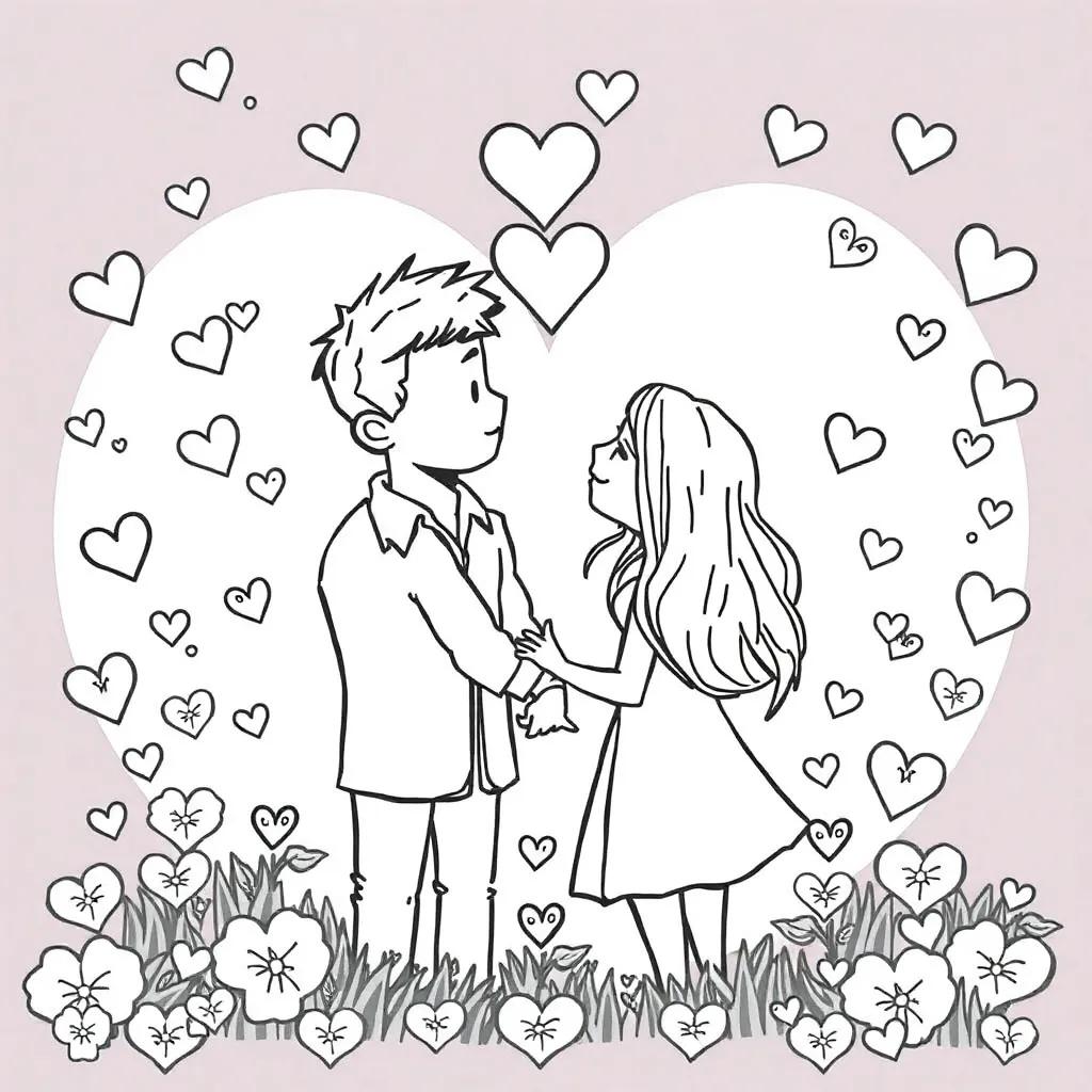 Boyfriend Forever And Always Love Coloring Pages