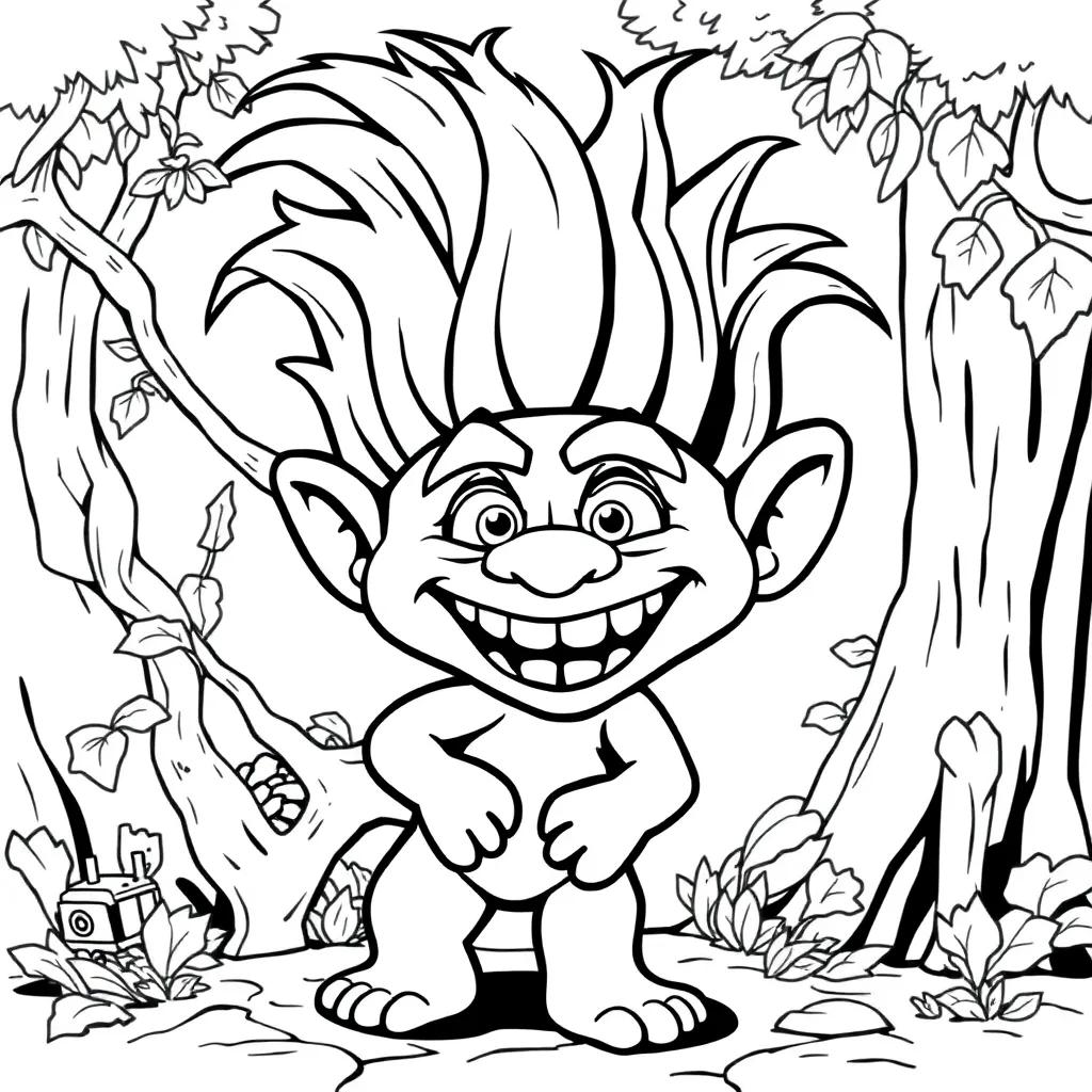 Branch Troll Coloring Pages Branch Troll Coloring Pages