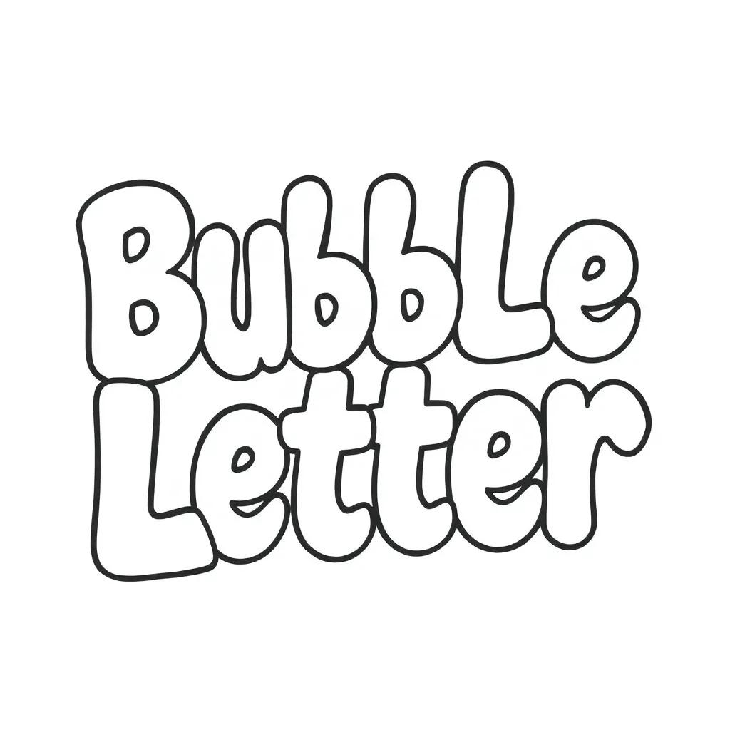 Bubble Letter Coloring Pages