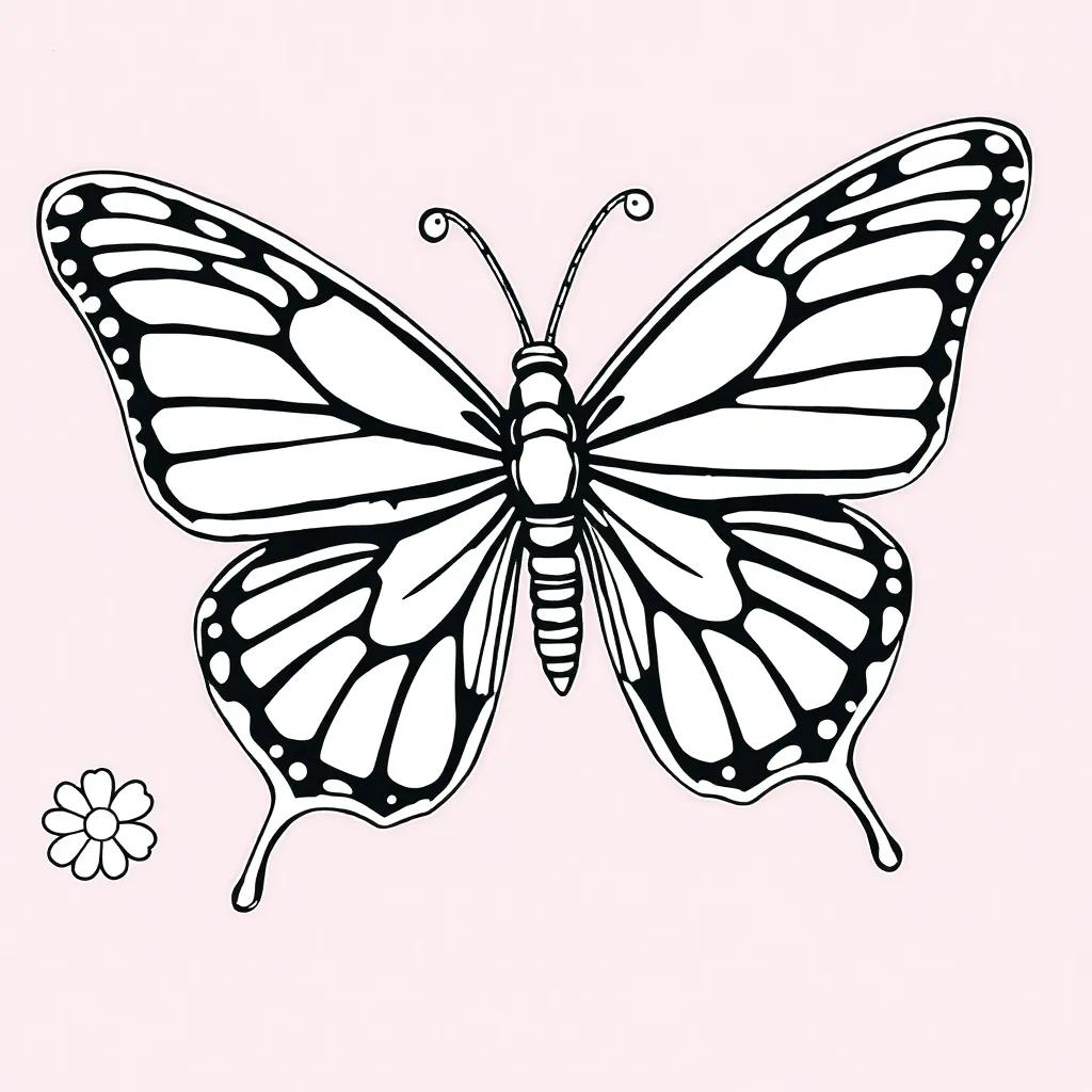 Butterfly Rainbow Coloring Pages