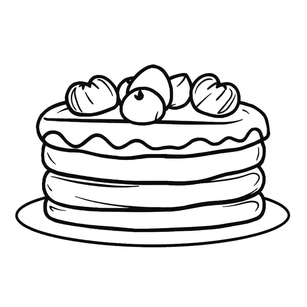 Cake Coloring Page Free