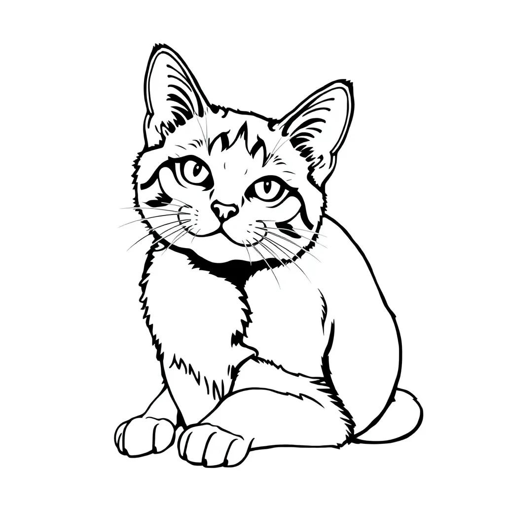 Calico Cat Coloring Pages