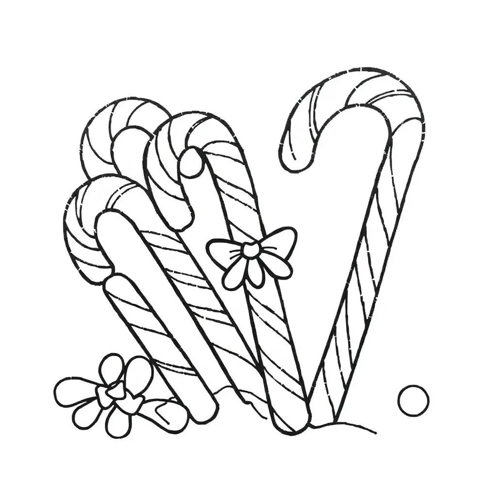 Candy Canes Coloring Pages
