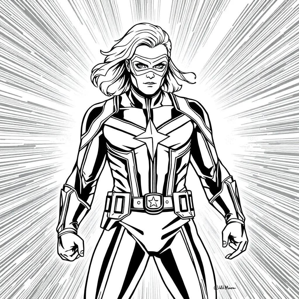 Captain Marvel Coloring Page