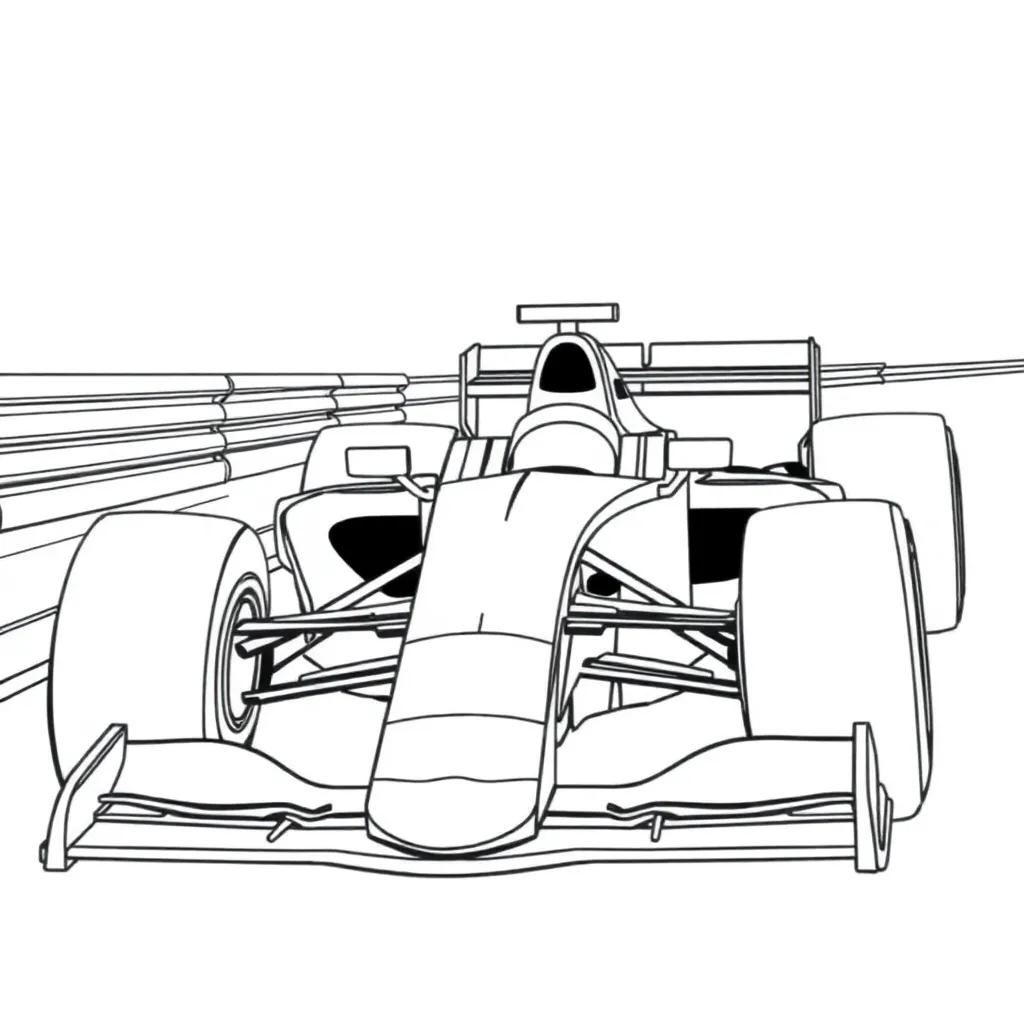 F1 Car Coloring Pages
