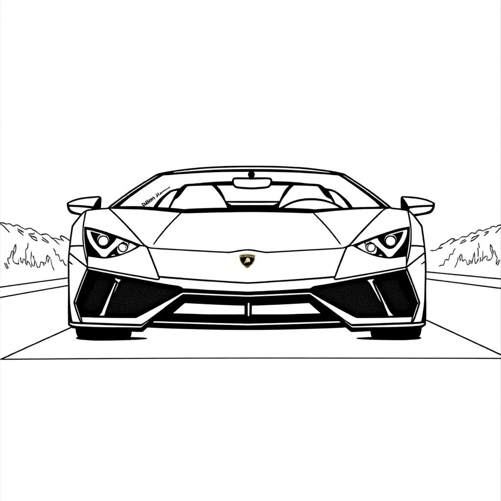 Car Lamborghini Coloring Pages