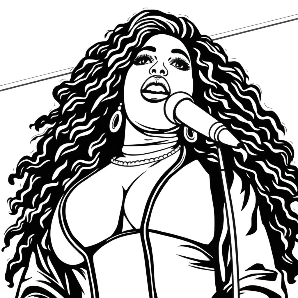 Cardi B Coloring Pages