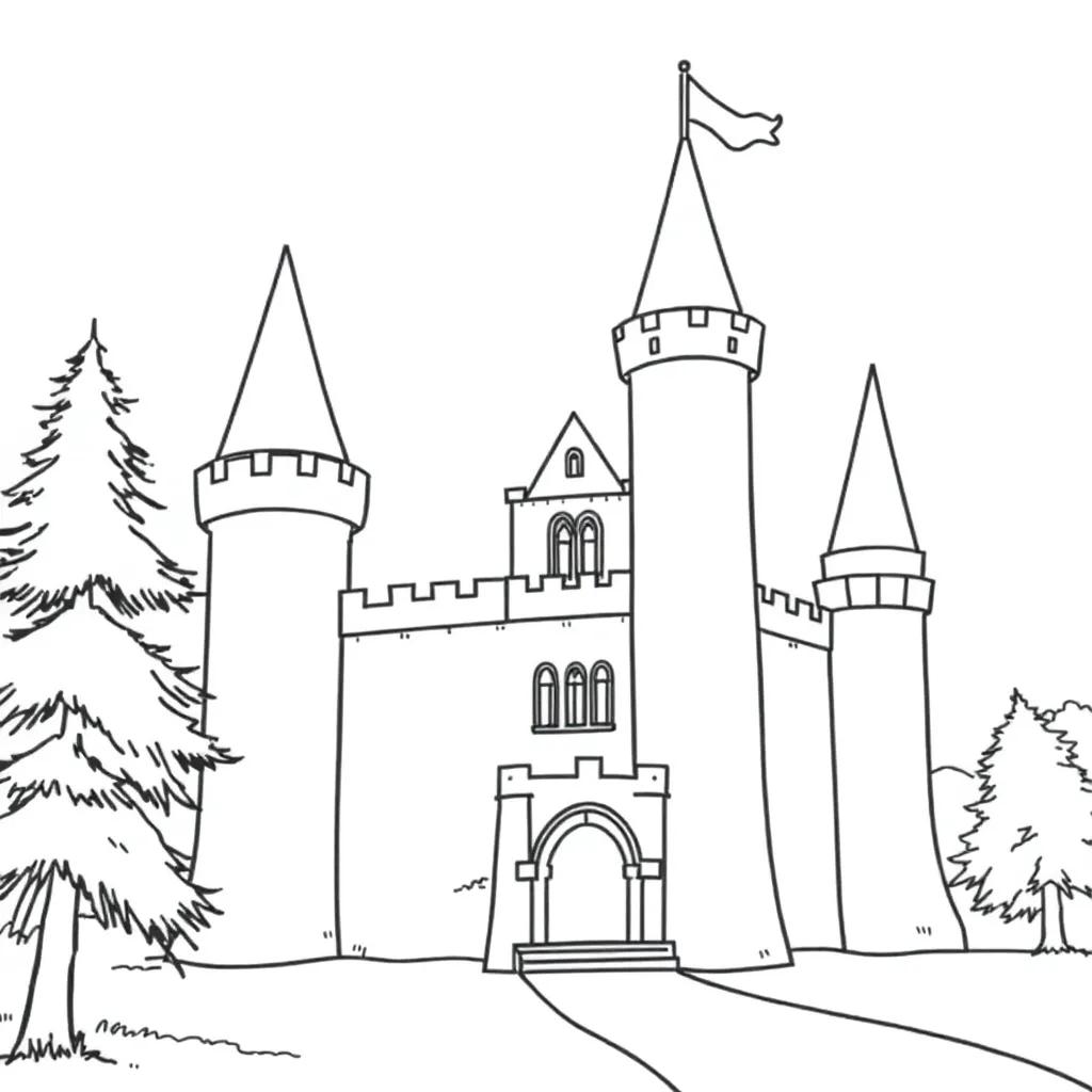 Castle Coloring Pages Printable