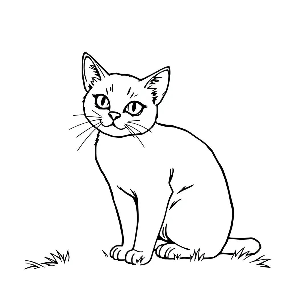 Cat Coloring Pages For Kids