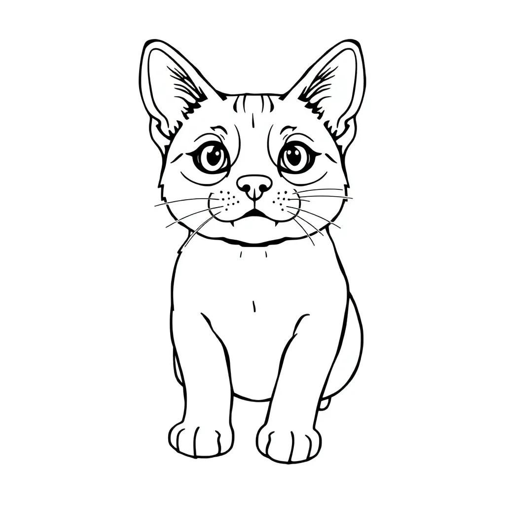 Cat Dog Coloring Page
