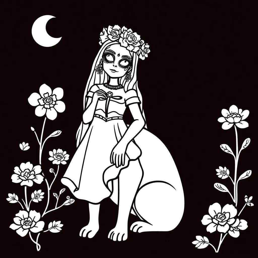 La Catrina Coloring Page