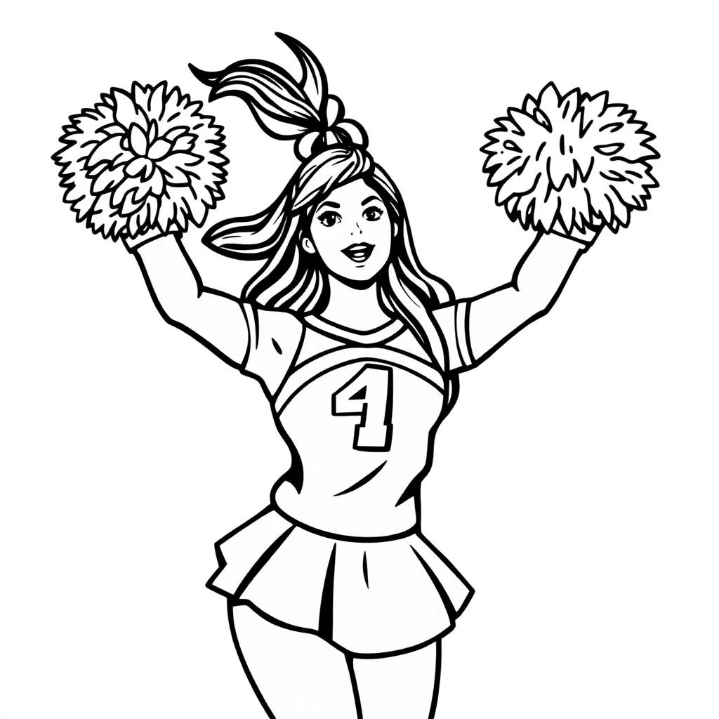 Cheerleading Coloring Pages Printable