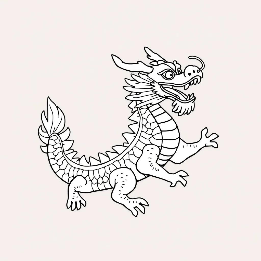 Chinese New Year Dragon Coloring Page