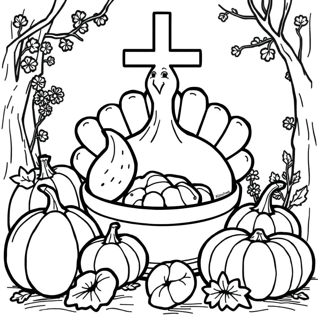 Christian Coloring Pages For Thanksgiving
