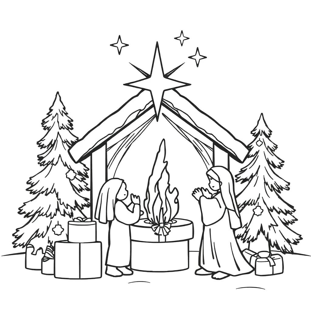 Christian Christmas Color Pages