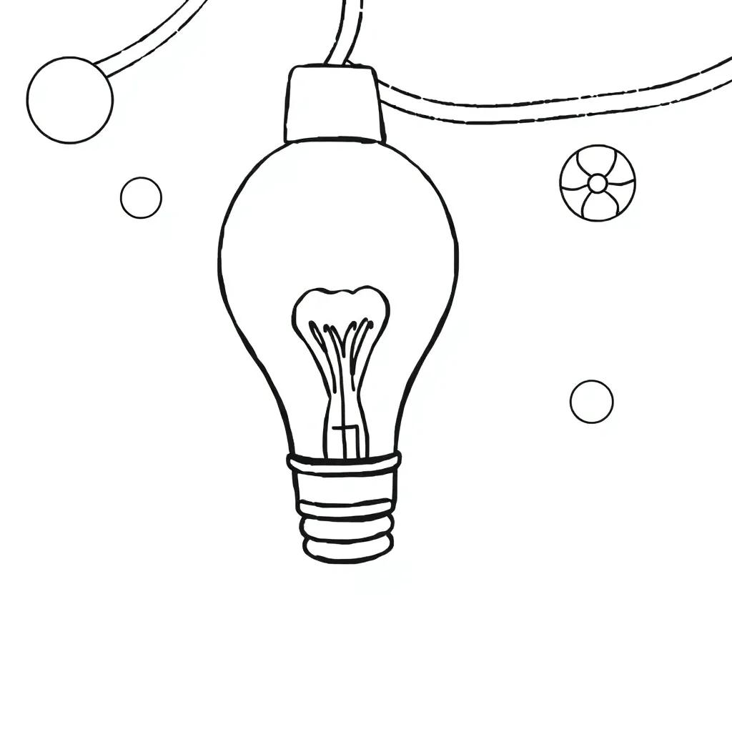 Christmas Light Bulb Coloring Page