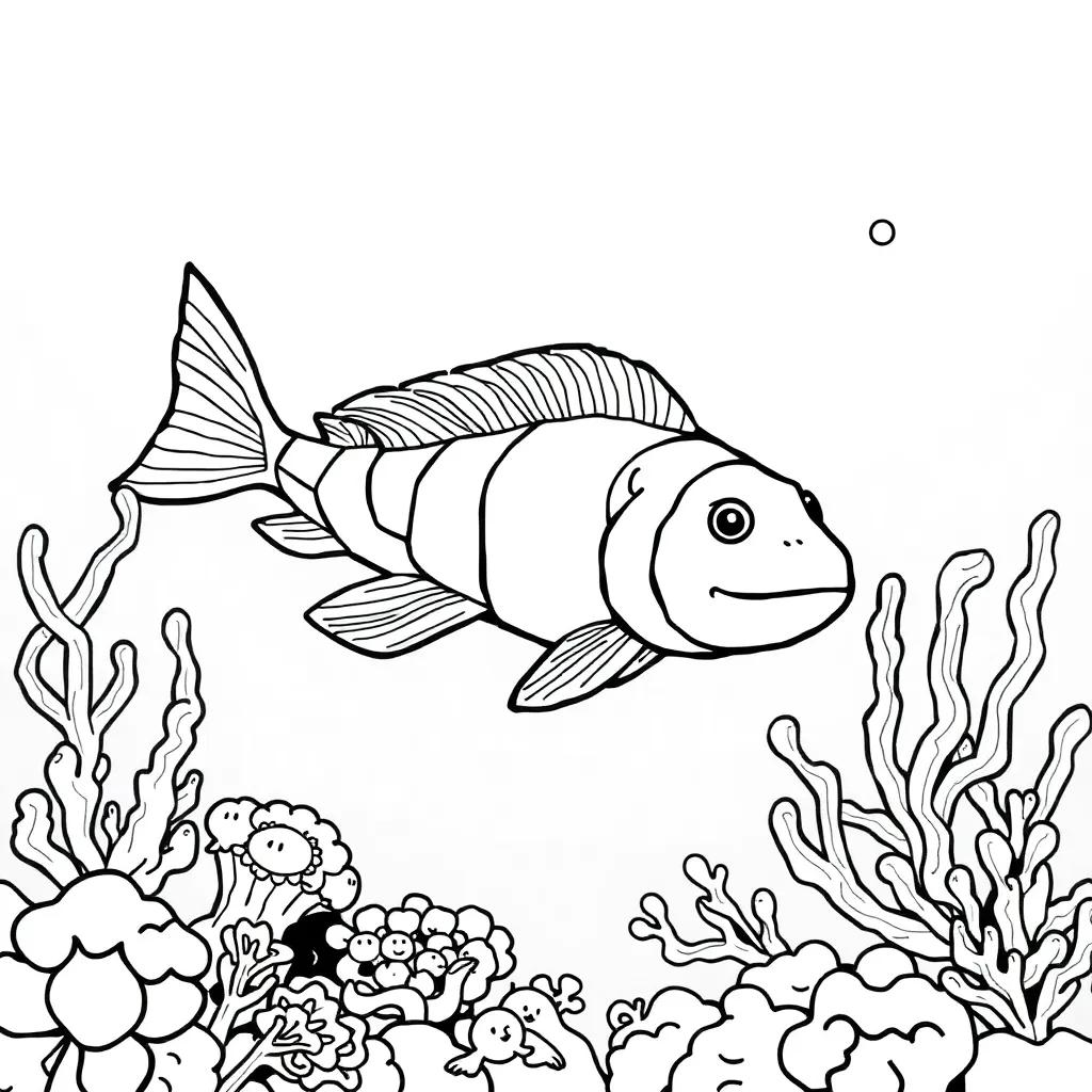 Christmas Reef Coloring Pages