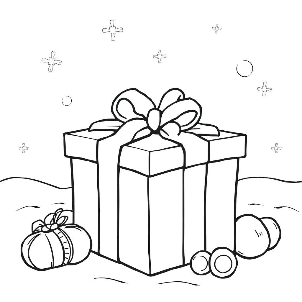 Christmas Present Coloring Pages Printable