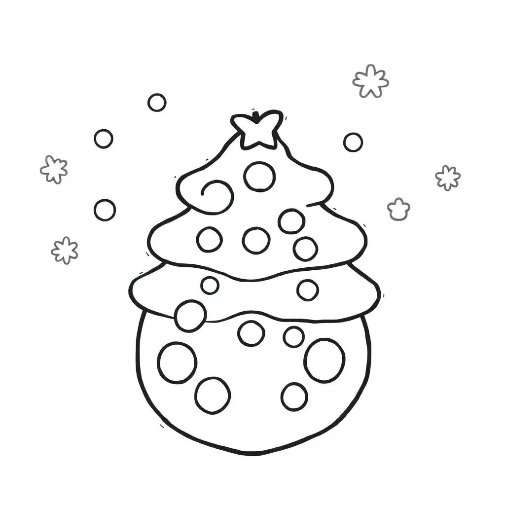 Christmas Cookie Coloring Page