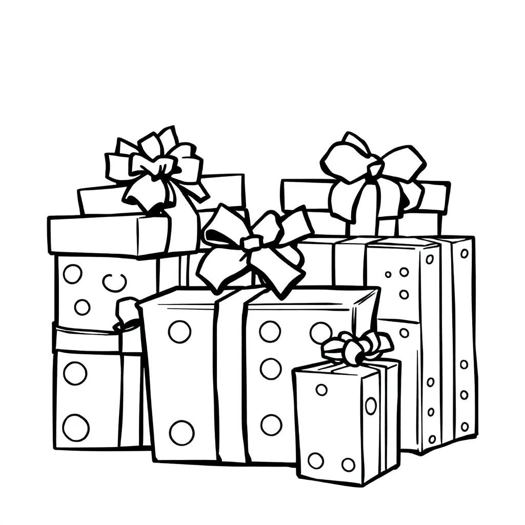 Christmas Presents Coloring Page