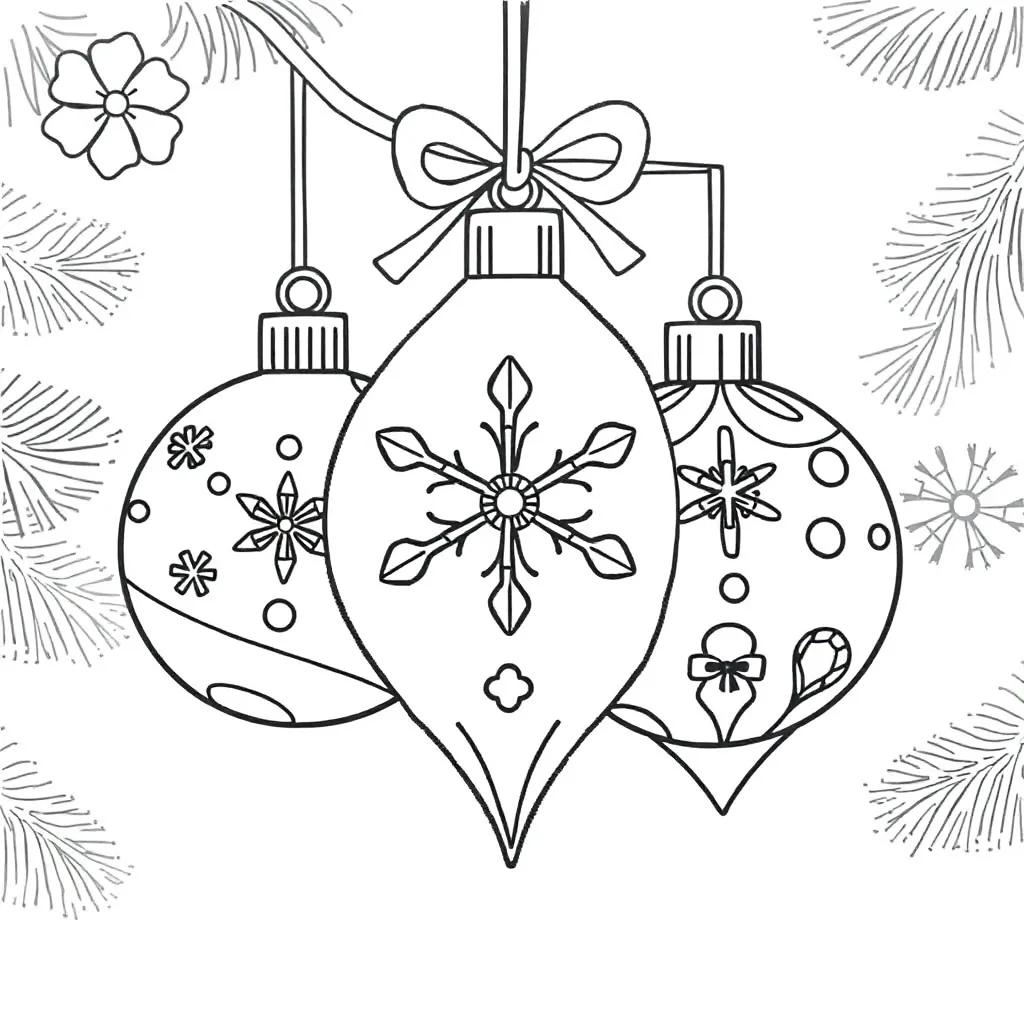 Christmas Ornaments Coloring Pages Printable