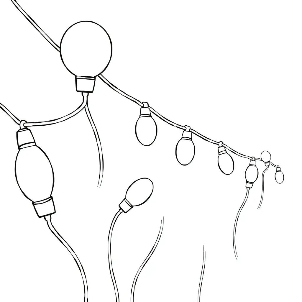Christmas Lights Coloring Pages
