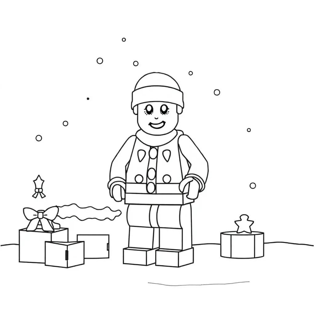 Christmas Lego Coloring Pages
