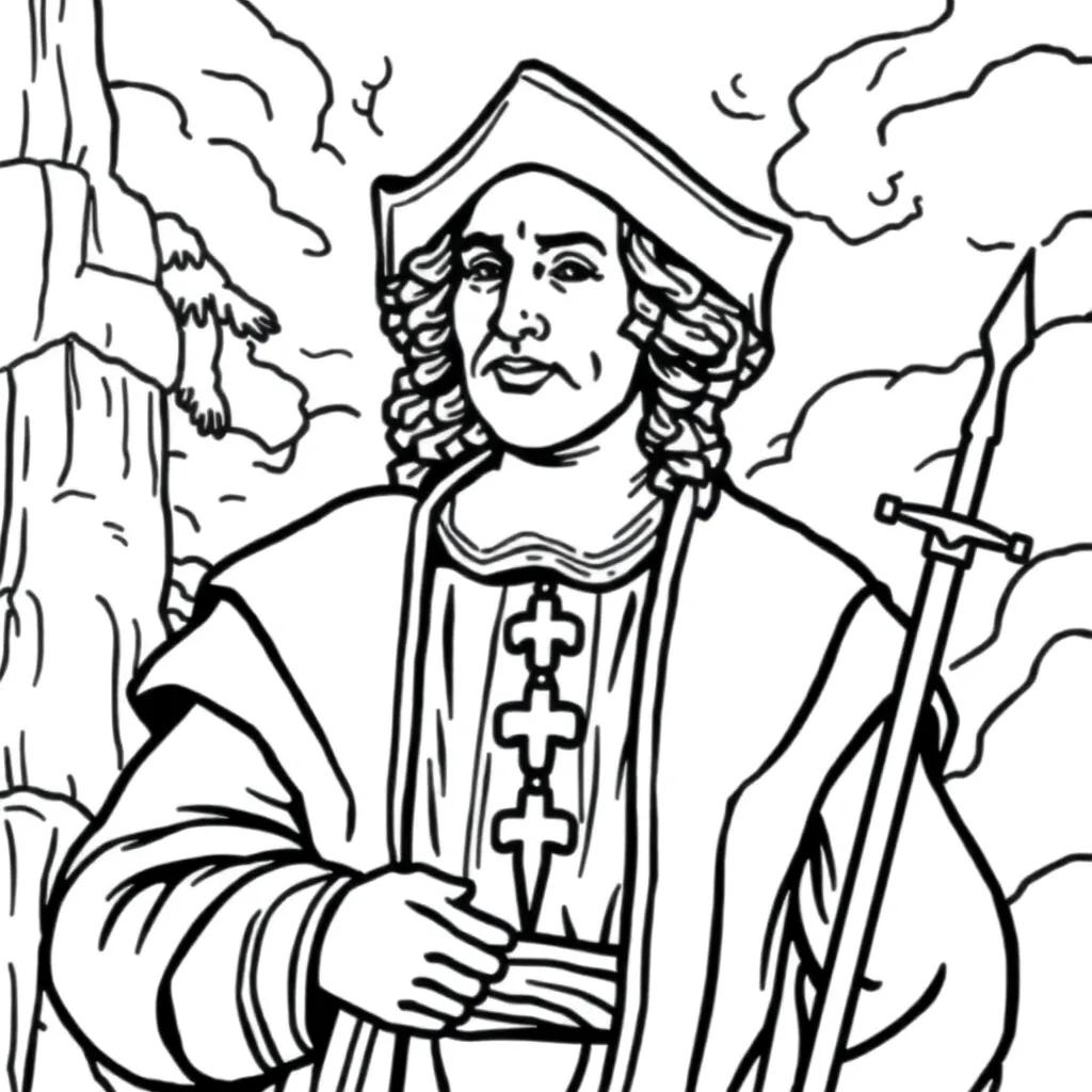 Christopher Columbus Coloring Page