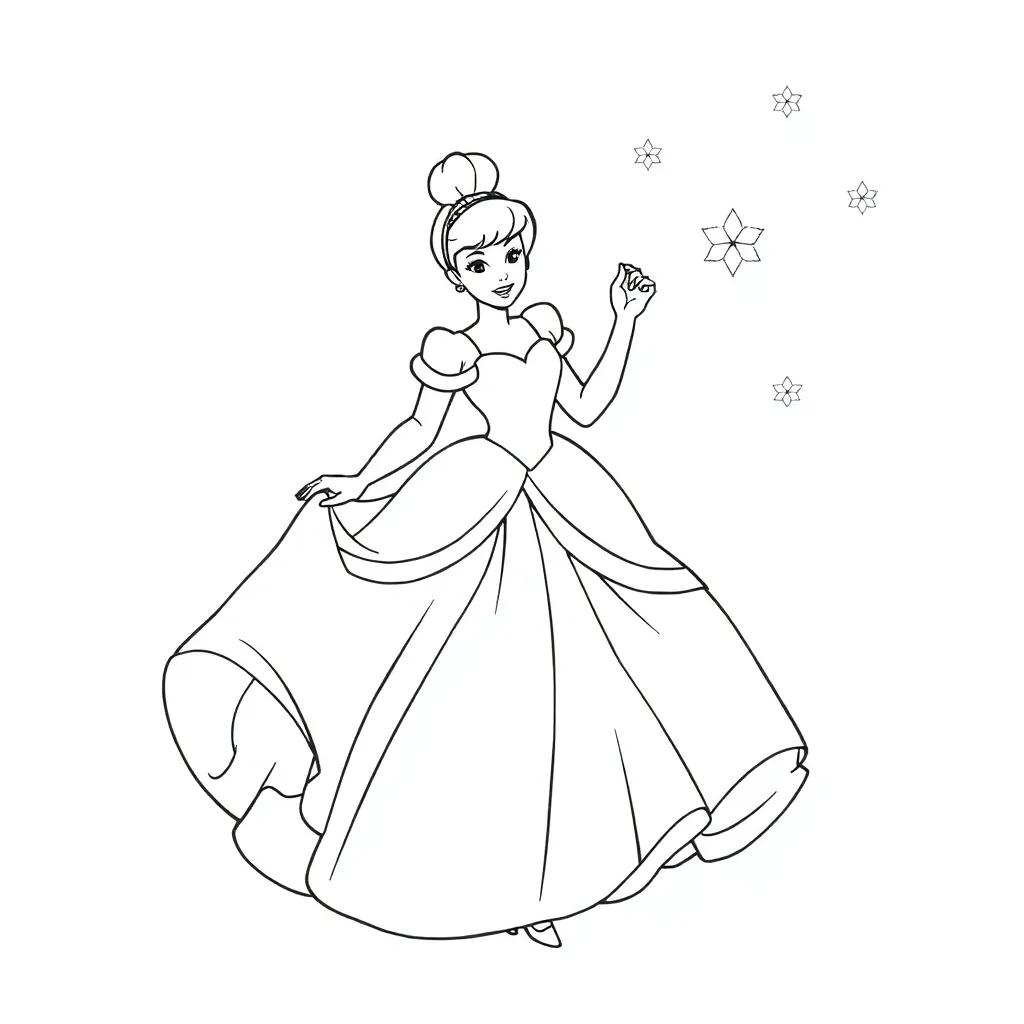 Cinderella Free Coloring Pages