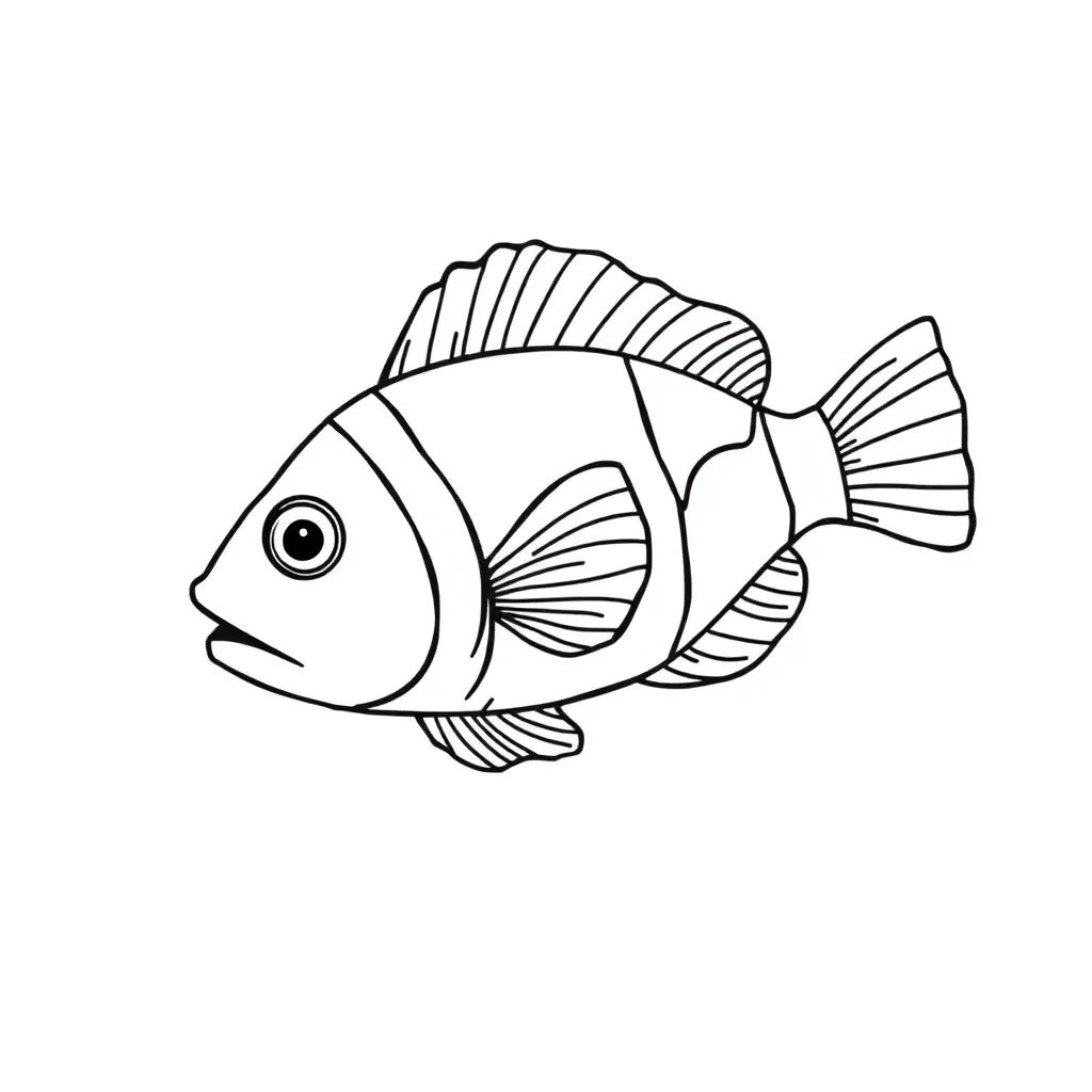 Clown Fish Coloring Page