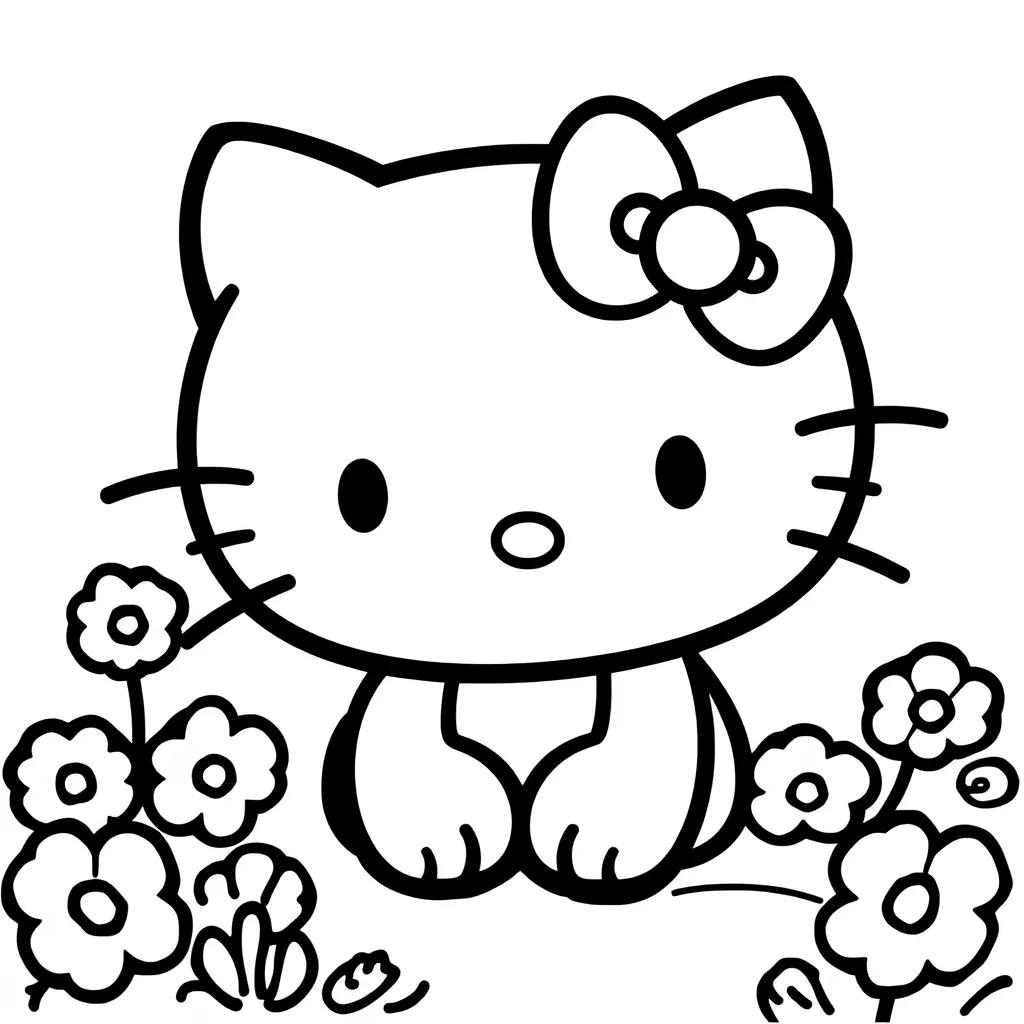 Color Page Hello Kitty
