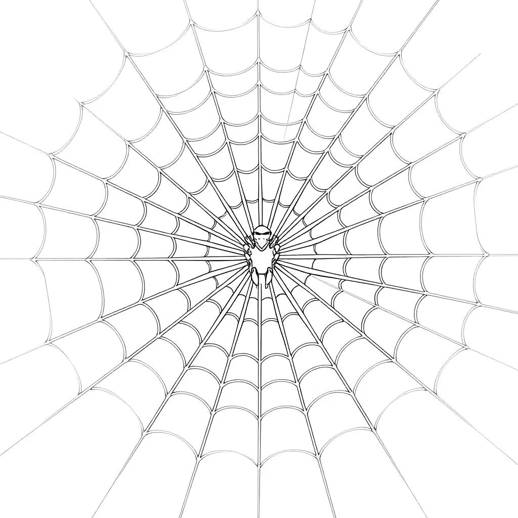 Color Page Spider Web