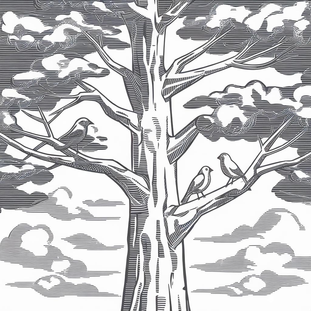 Coloring Pages Of Trees With Branches