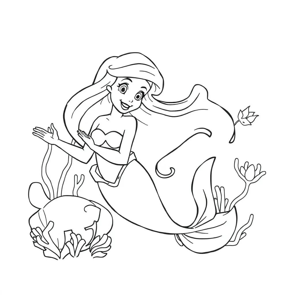 Coloring Pages Disney Little Mermaid
