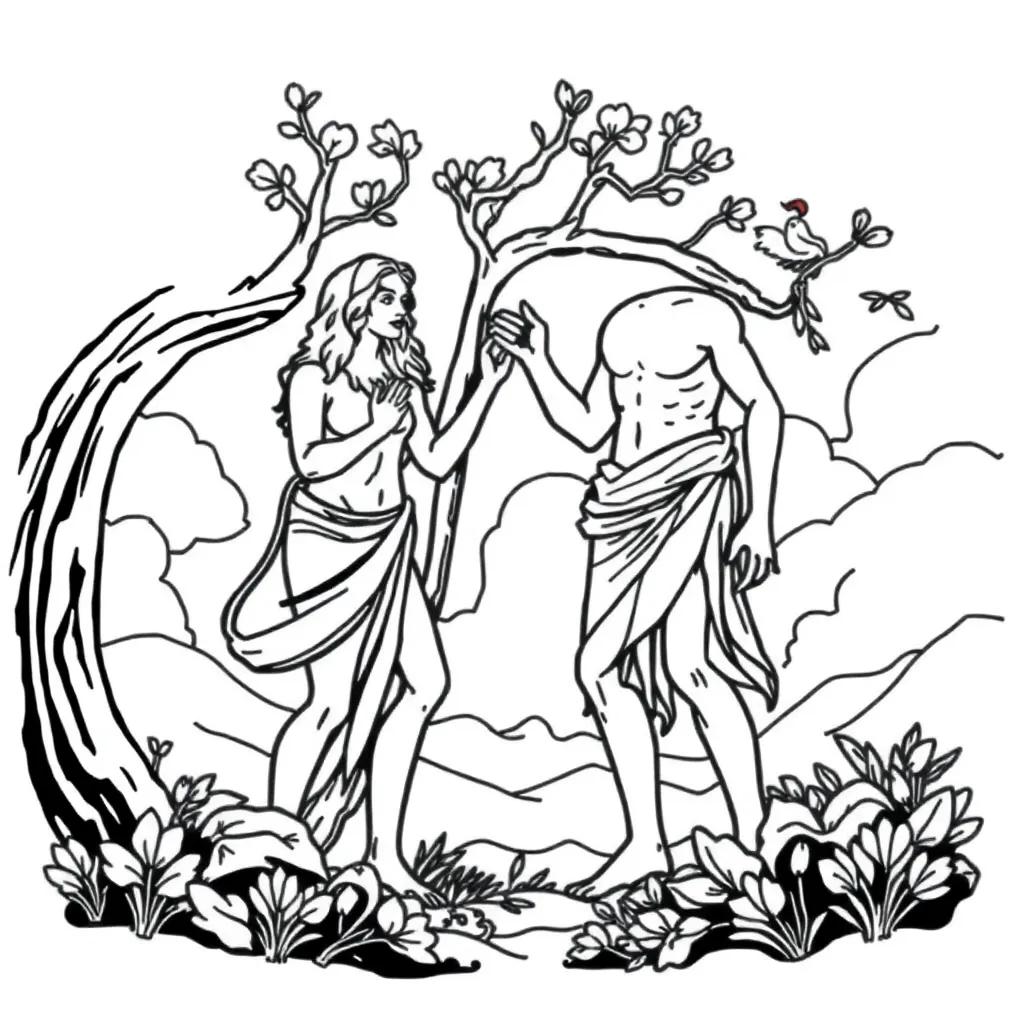 Coloring Pages Adam And Eve