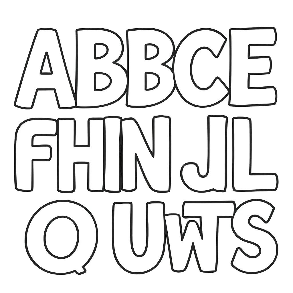 Coloring Page Alphabet Letters