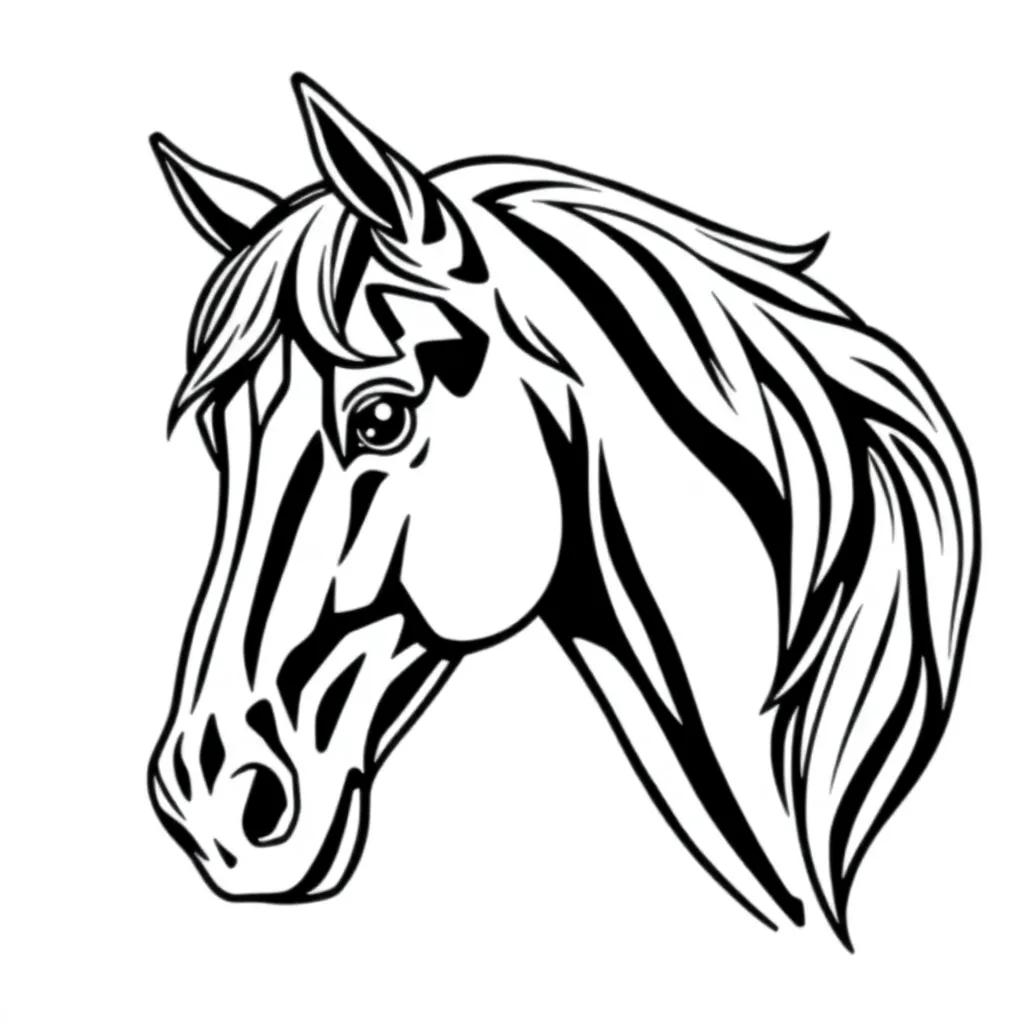 Coloring Page Horse Head
