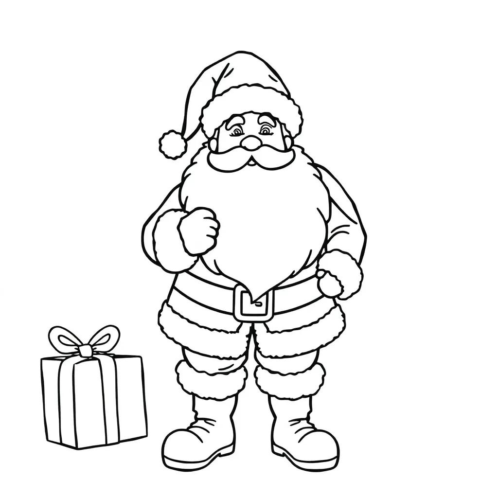 Coloring Page Of Santa Claus