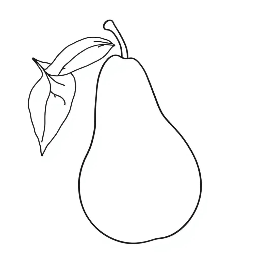 Coloring Page Of A Pear