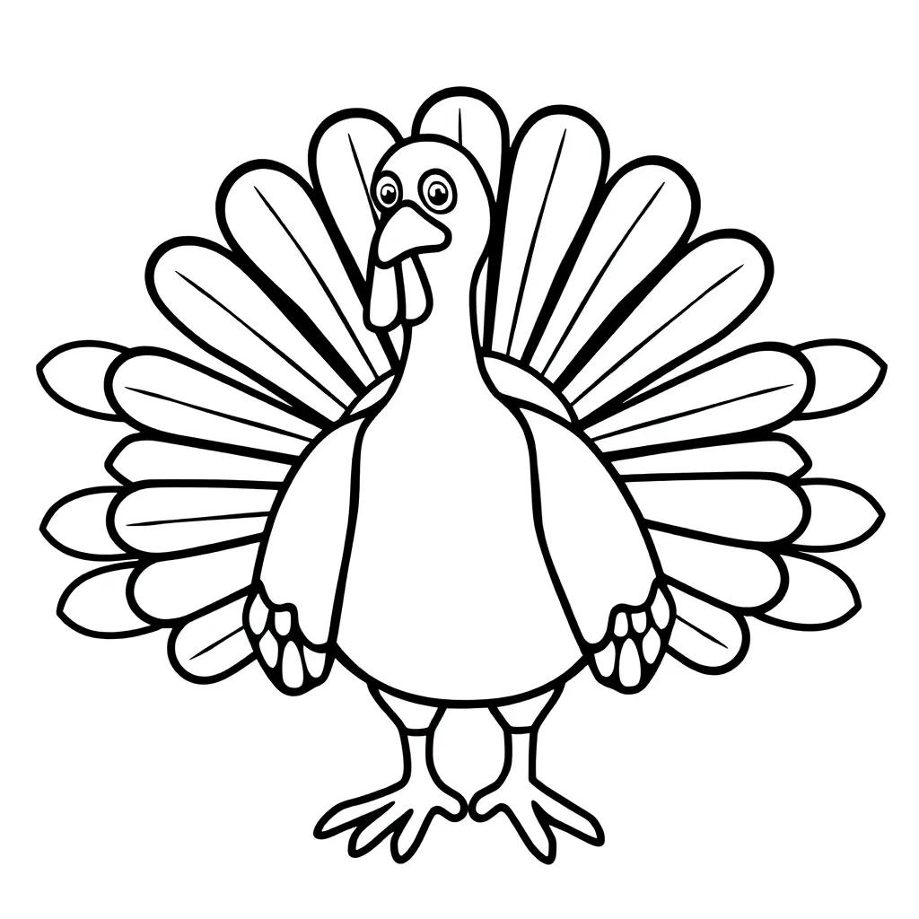Coloring Turkey Pages For Preschoolers