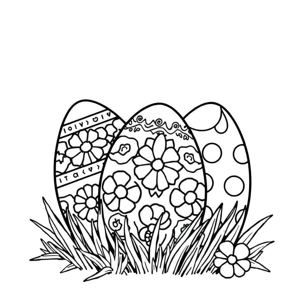 Coloring Pages Easter Eggs Printable