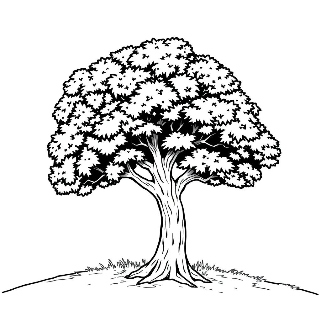 Coloring Page Of A Tree