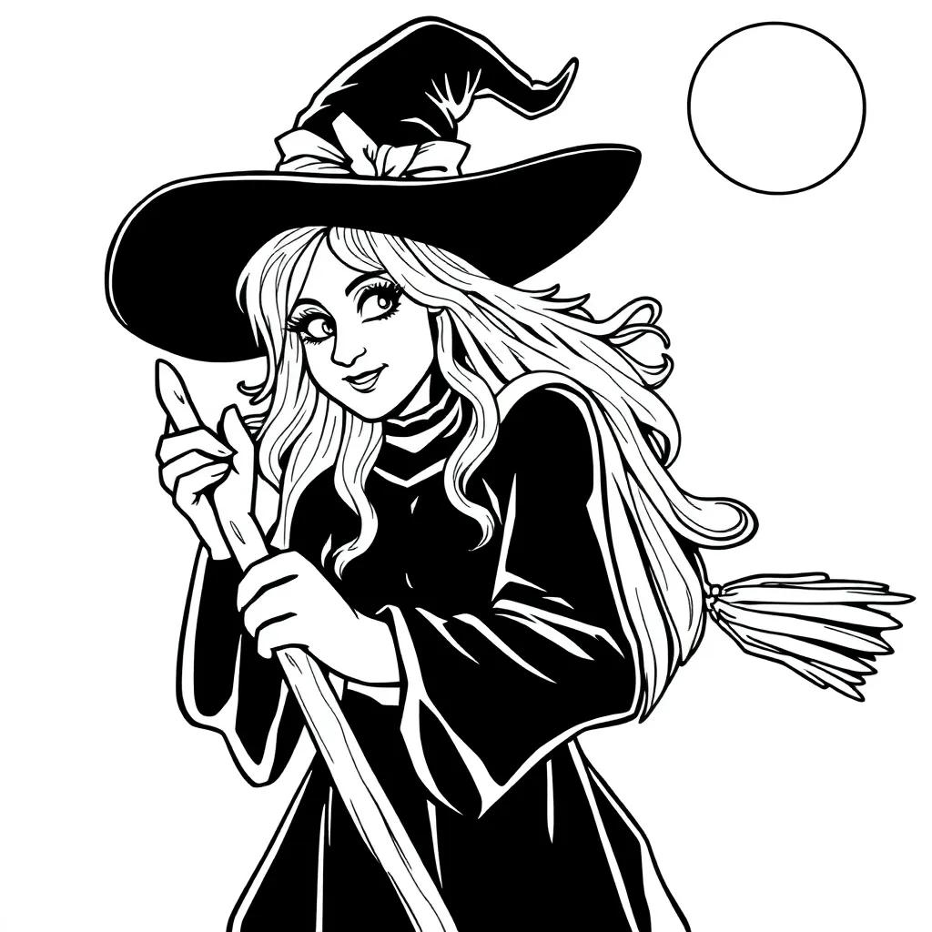 Coloring Pages Of A Witch