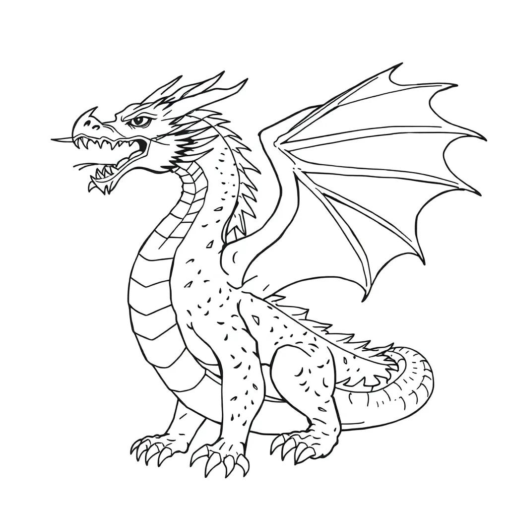 Coloring Pages Of Fire Breathing Dragons