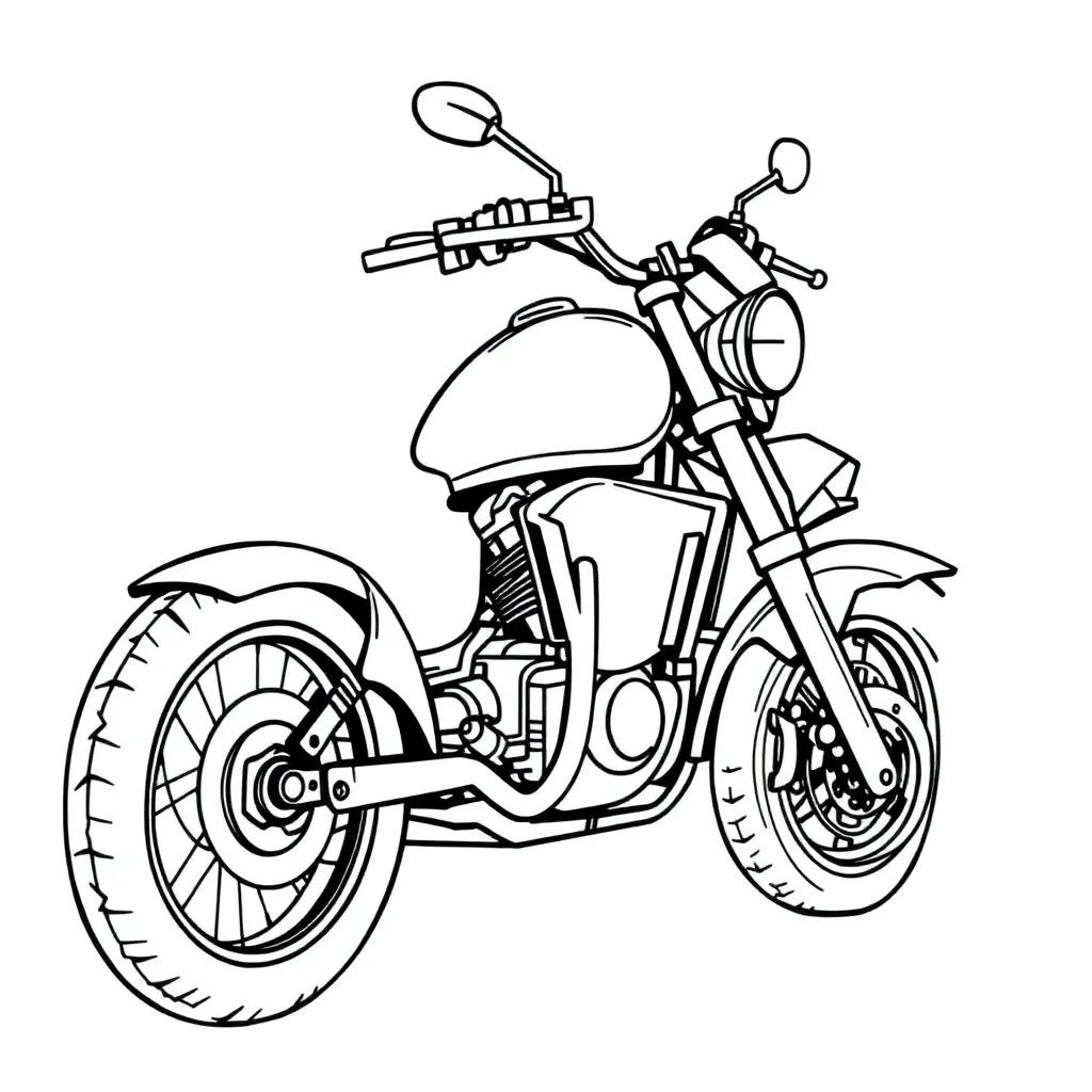 Coloring Pages Of A Motorcycle