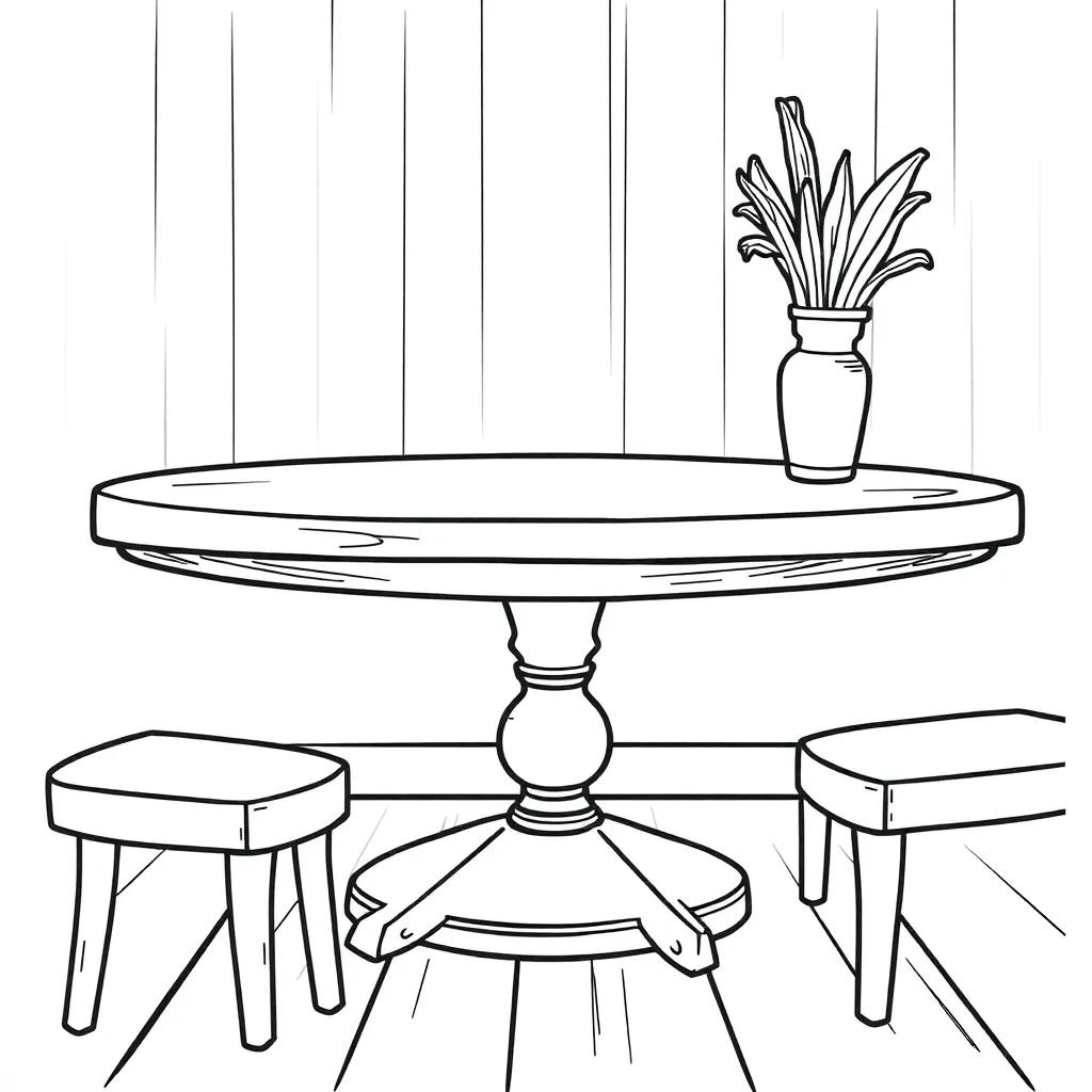 Coloring Pages Of A Table