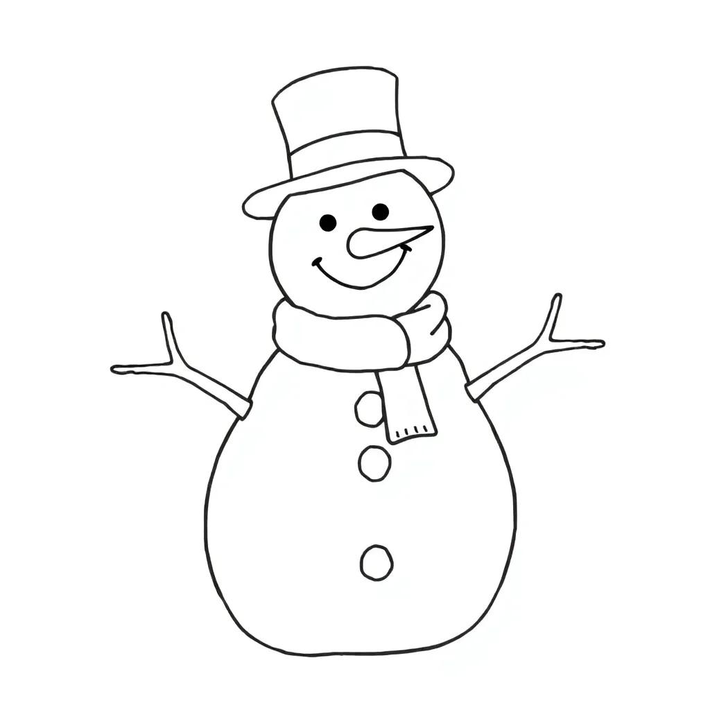 Coloring Page Of Frosty The Snowman