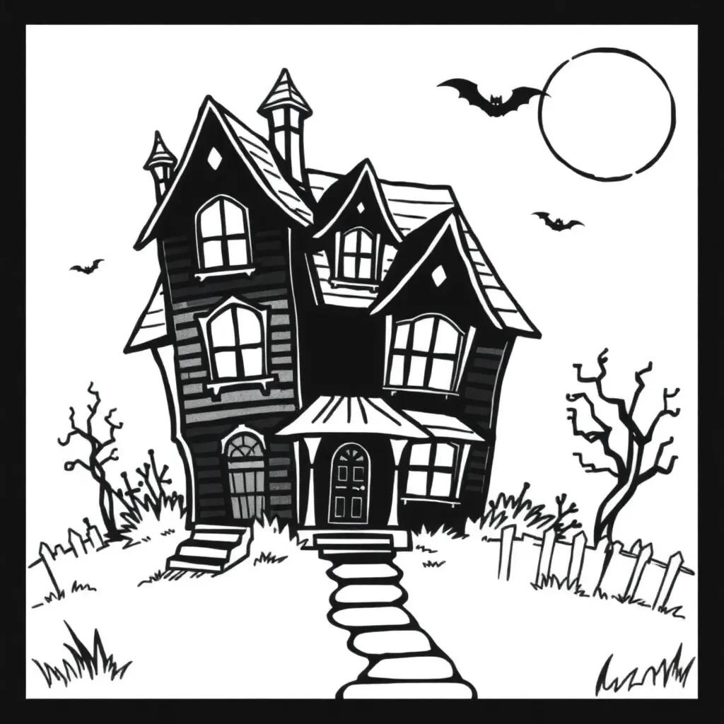 Coloring Pages Haunted House
