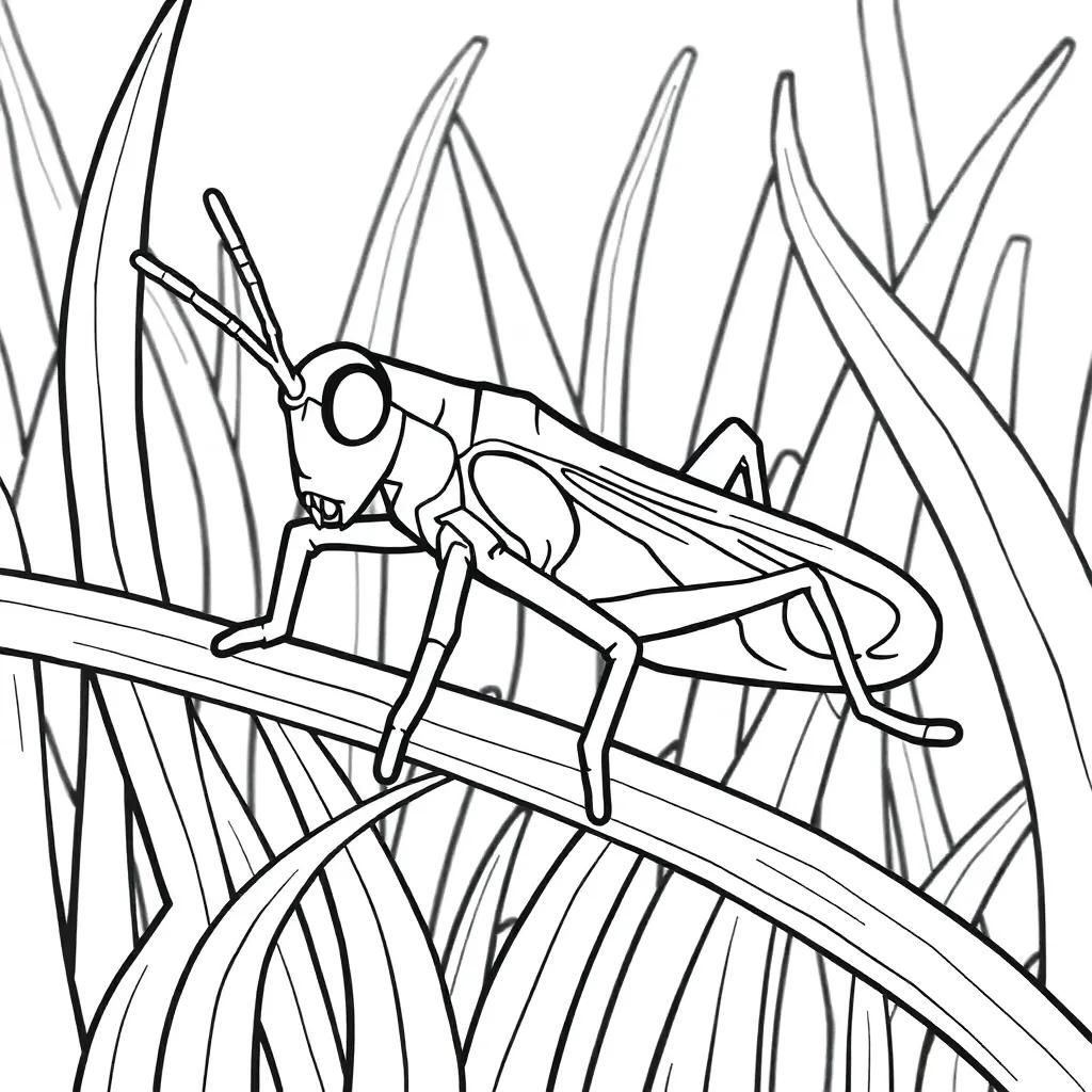 Coloring Pages Of Grasshoppers